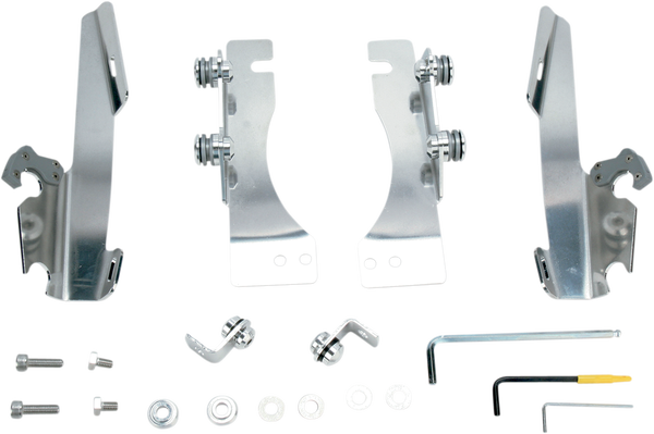Fats/slim Windshield Trigger-lock Complete Mount Kit Polished, 1, nordicamoto.ro