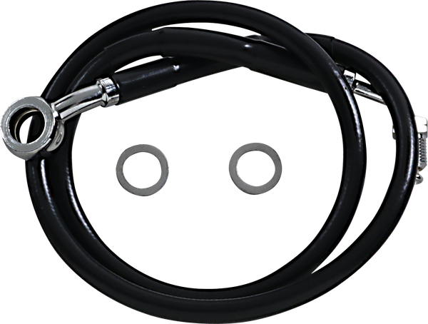 Extended Length Stainless Steel Brake Line Black, Vinyl Coated Oversize [+203 mm (8'')], 1, nordicamoto.ro