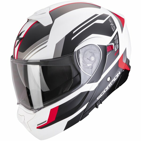 Casca moto flip-up SCORPION EXO 930 EVO SIKON Alb/Argintiu XL, 1, nordicamoto.ro