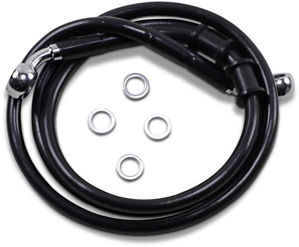 Extended Length Brake Line Black, Vinyl Coated Oversize [+203 mm (8'')], 1, nordicamoto.ro