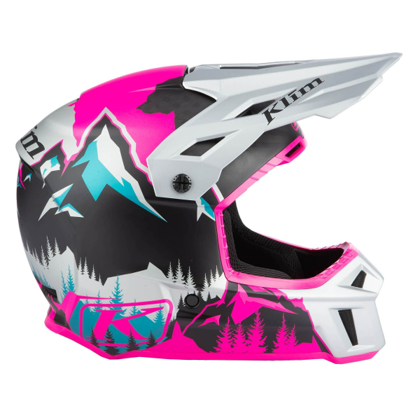 Klim F3 Carbon ECE Unruly fekete–fehér motoros sisak, 75, nordicamoto.ro