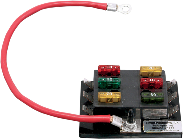6-circuit Fuse Terminal Block Black, 1, nordicamoto.ro