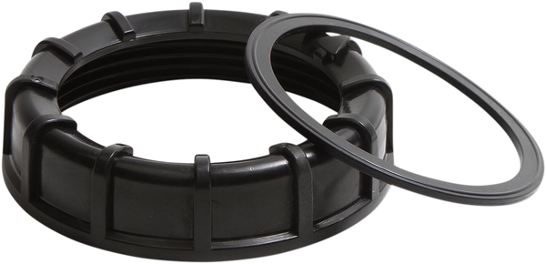 Fuel Pump Retaining Nut And Gasket Black, 1, nordicamoto.ro