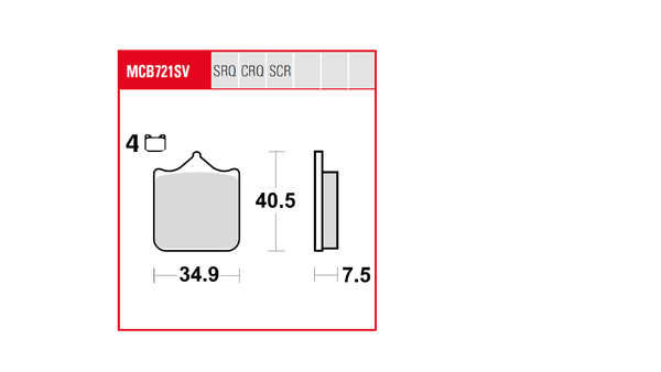 Trq Brake Pad Sintered Race, 1, nordicamoto.ro