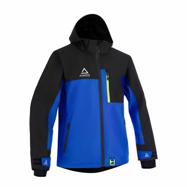 AMOQ Dynamic Jacket Insulated Black/Blue/Hivis Yellow, M, 1, nordicamoto.ro