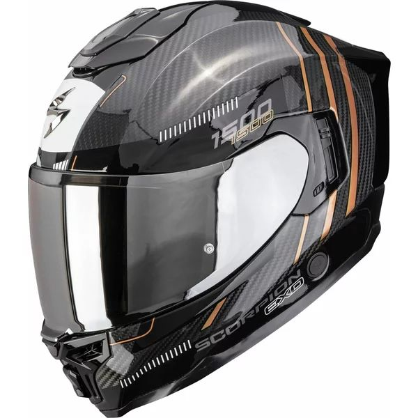SCORPION EXO-1500 CARBON AIR ZITY M teljes arcú bukósisak, fekete/piros, 2, nordicamoto.ro
