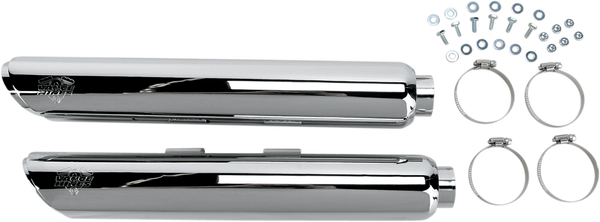 3(r) Round Twin Slash Slip-on Mufflers Black, 1, nordicamoto.ro