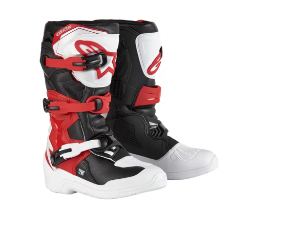 Alpinestars Tech 3s gyermekcsizma, fehér/fekete/piros, 38-as méret, 9, nordicamoto.ro