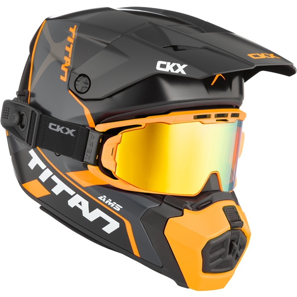 CKX Helmet Titan AMS Conrod Orange Matt + Goggles, 2XL, 4, nordicamoto.ro