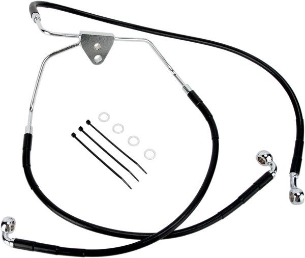 Stainless Steel Brake Line Kit Black, 1, nordicamoto.ro