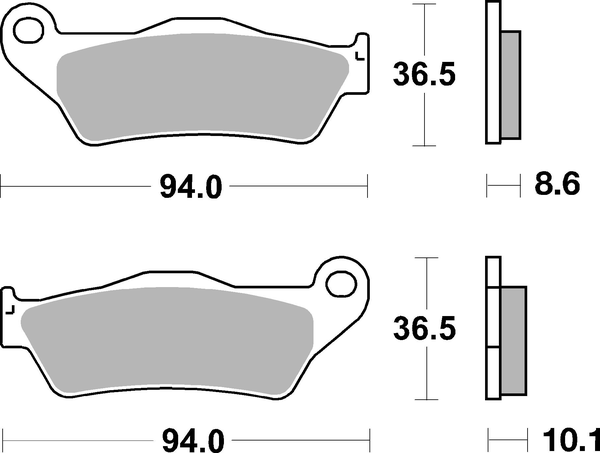 Hf Street Ceramic Organic Brake Pads, 1, nordicamoto.ro