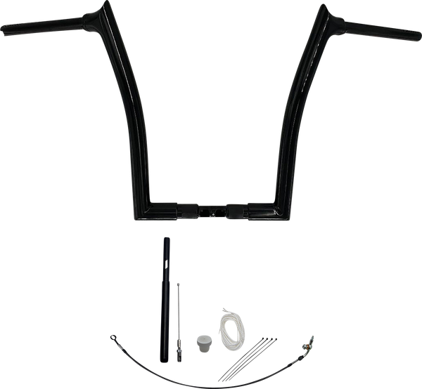 1-1/2(r) Ez Install Pointed Top Handlebar Kit Black, 1, nordicamoto.ro