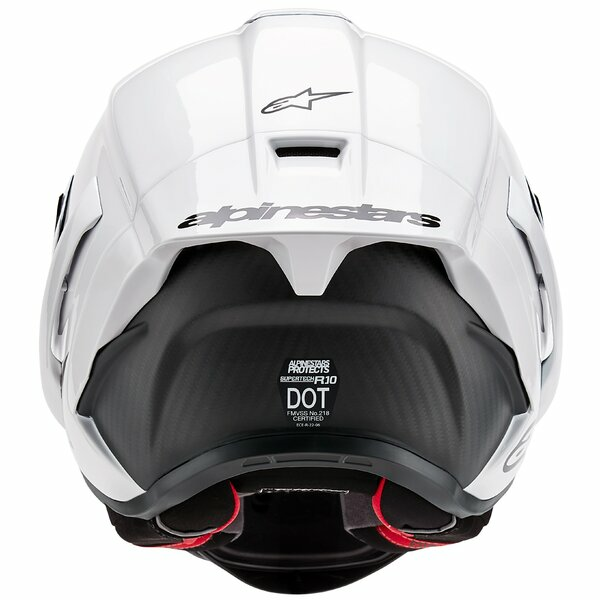 ALPINESTARS SUPERTECH R10 CARBON SOLID teljes arcú sport sisak, fényes fehér, S-es méret, 3, nordicamoto.ro