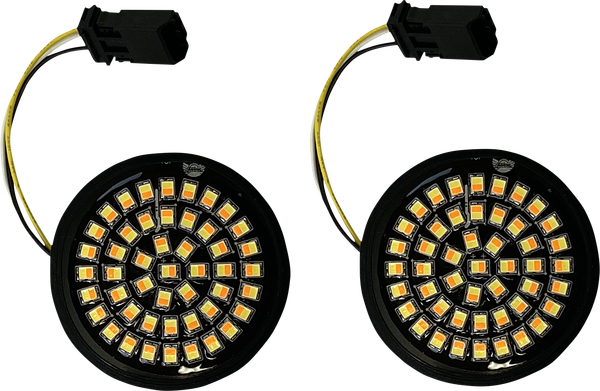 Genesis® 4 Solid Amber/white (halo Free) Led Turn Signal Inserts For Cvo Amber, White, 1, nordicamoto.ro