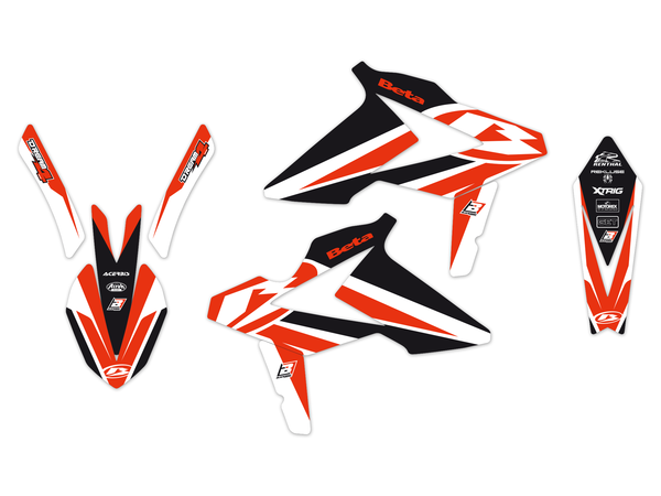 Graphics Kit With Seat Cover Black, Orange, 1, nordicamoto.ro