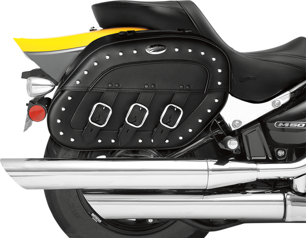 Rigid-mount Universal Desperado Slant Saddlebags Black, 2, nordicamoto.ro