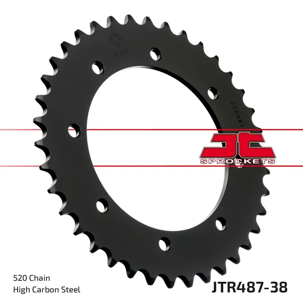 JT SPROCKETS Fekete hátsó lánckerék, 1, nordicamoto.ro