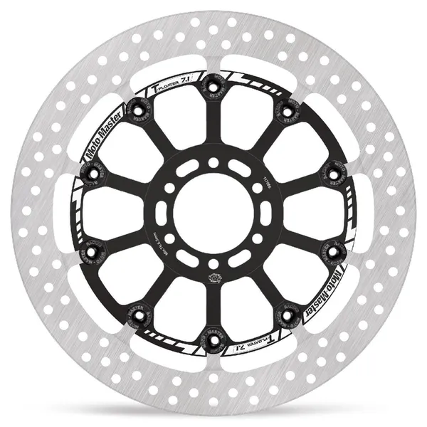 Halo sorozatú úszó rotor – fekete, ezüst, rozsdamentes acél, 1, nordicamoto.ro