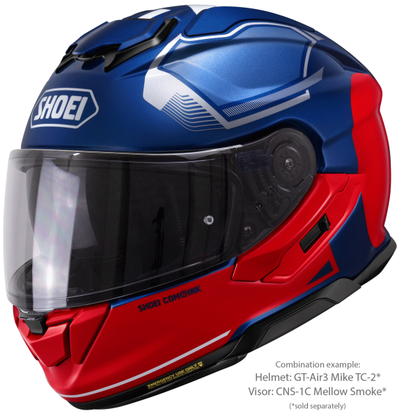 SHOEI GT-AIR3 MIKE TC-2 teljes arcú sisak, kék/piros, L-es méret, 3, nordicamoto.ro