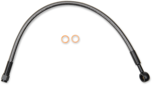 Brake Line Front Upper Dual Disc Abs Designer Chrome Black Black, 1, nordicamoto.ro