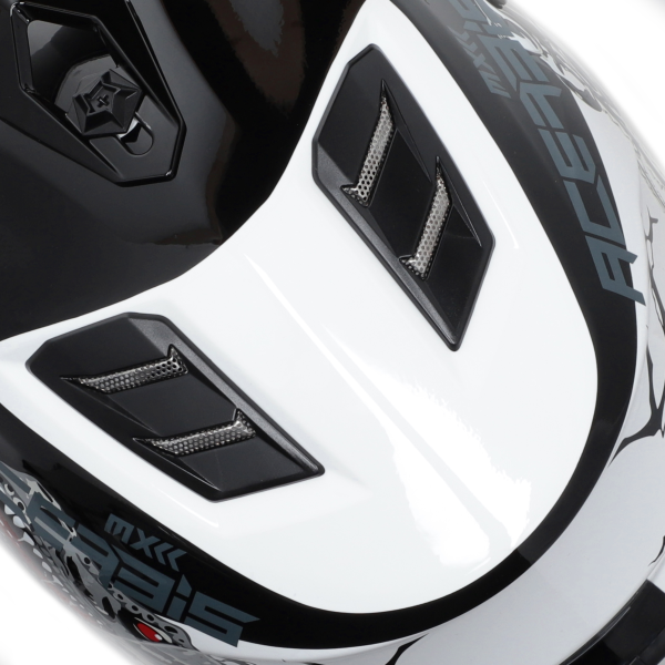 Acerbis Profile sisak – fehér/fekete, gyermekmodell, 4, nordicamoto.ro