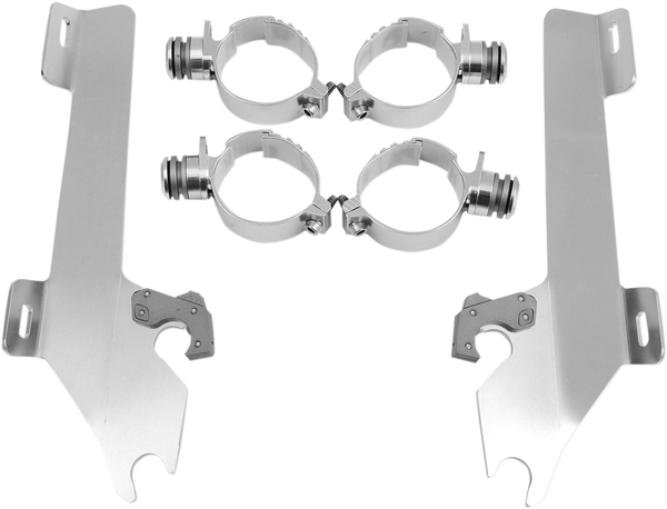 Fats/slim Windshield Trigger-lock Complete Mount Kit Polished, 1, nordicamoto.ro