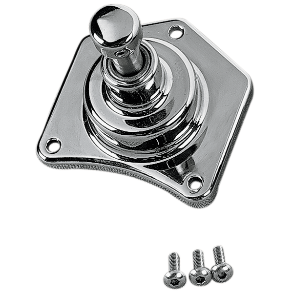 Solenoid End Cover With Starter Button Chrome, 1, nordicamoto.ro
