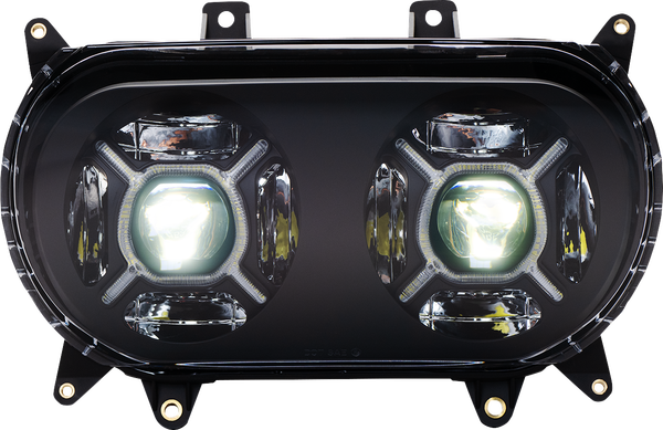 Double-x Led Headlight Black, 3, nordicamoto.ro