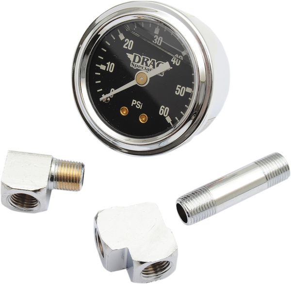 1-3/4(r) Deluxe Liquid-filled Oil Gauge Kit Black, 3, nordicamoto.ro