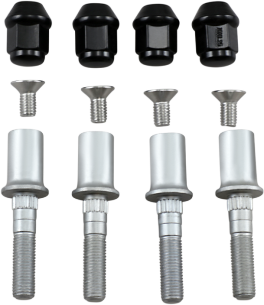 Wheel Stud/nut Kit Silver, 2, nordicamoto.ro