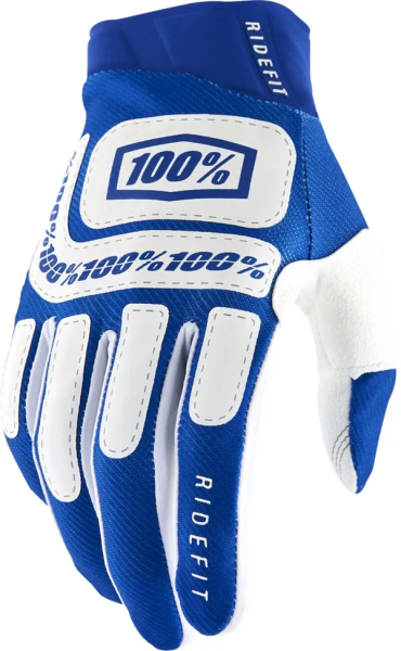 Manusi 100% Ridefit kék/fehér S, 1, nordicamoto.ro