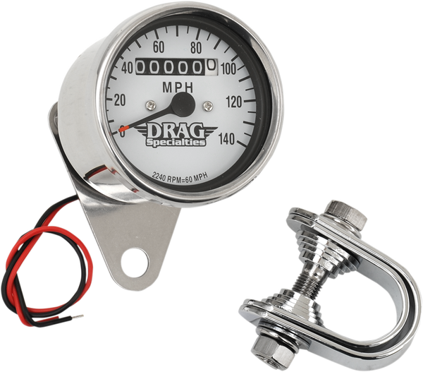 2.4(r) Mini Mechanical Speedometer White, 1, nordicamoto.ro