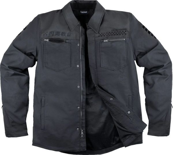 Geaca Textila Icon Upstate Canvas National Black 2XL, 1, nordicamoto.ro