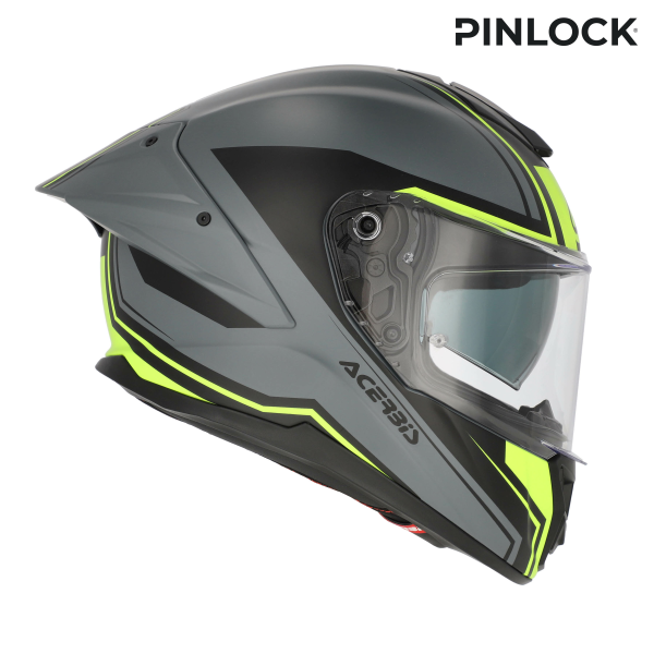 Acerbis Tarmak-X teljes arcú bukósisak, szürke/sárga, XXXL, 12, nordicamoto.ro