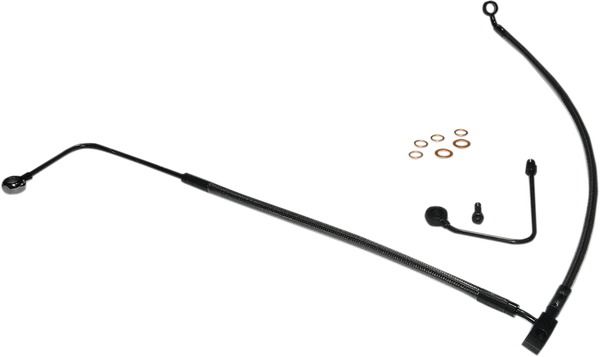 Designer Series Dot Front Lower Brake Line Kit Black, Black Pearl, 1, nordicamoto.ro