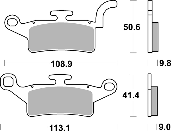 Hf Street Ceramic Organic Brake Pads, 1, nordicamoto.ro