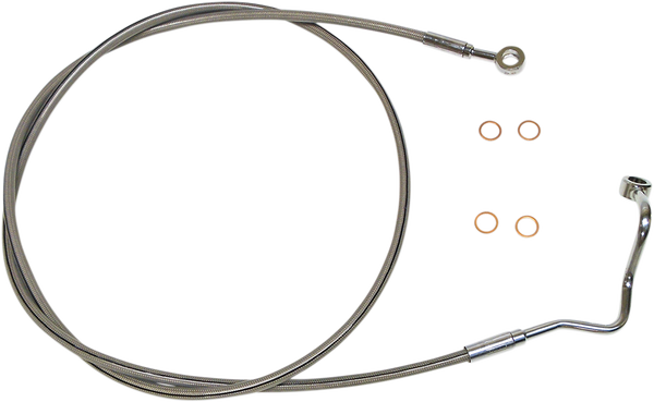 Xr Stainless Upper Brake Line Silver, Polished Oversize [+254 mm (10'')], 2, nordicamoto.ro
