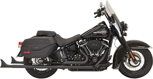 Fishtail True Dual Exhaust System Black, 1, nordicamoto.ro