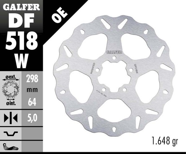 Wave® Brake Rotor Silver, 1, nordicamoto.ro