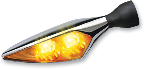 Micro Rhombus Extreme Turn Signals Chrome, 2, nordicamoto.ro