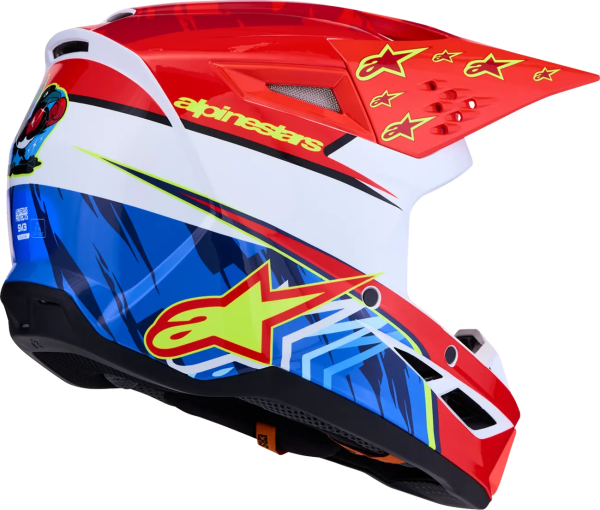 Alpinestars SM3 Falcon sisak, piros/fehér/kék, M-es méret, 6, nordicamoto.ro