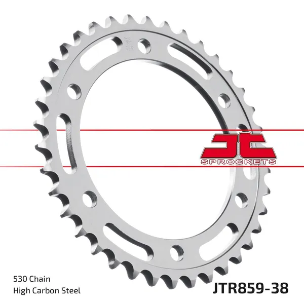 JT SPROCKETS Indukciós edzésű hátsó lánckerék, fekete cinkbevonatú, fekete, cink, 1, nordicamoto.ro