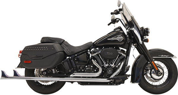 Fishtail True Dual Exhaust System Black, 1, nordicamoto.ro