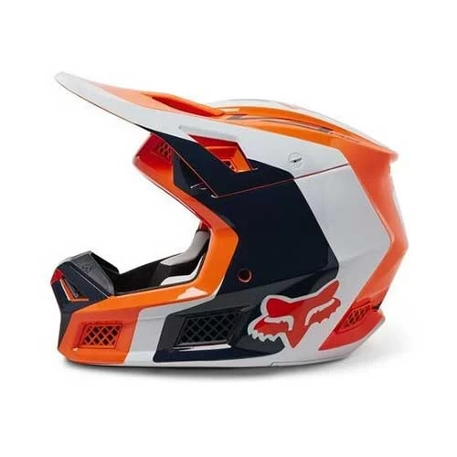 Fox MX V3 RS EFEKT ECE sisak, narancssárga fluoreszkáló, S-es méret, 8, nordicamoto.ro