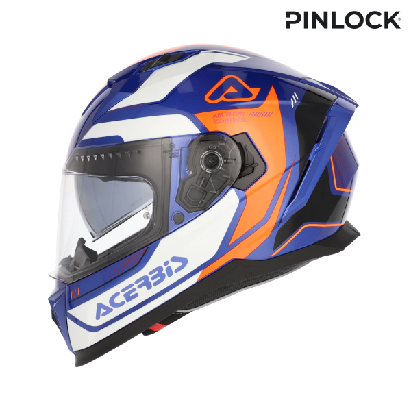 Acerbis X-way Graphic teljes arcú sisak, narancssárga/kék, S-es méret, 10, nordicamoto.ro