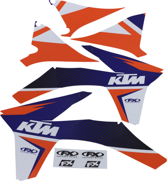 Evo Graphics Kit Blue, Orange, 1, nordicamoto.ro