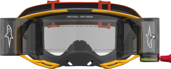 Alpinestars Vision 8 Amber Roll-Off védőszemüveg – Sárga/Piros/Fekete/Átlátszó lencse, 4, nordicamoto.ro