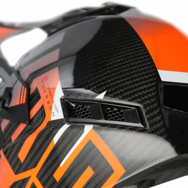 Acerbis Steel Carbon 22.06 sisak, fekete/narancssárga, 7, nordicamoto.ro