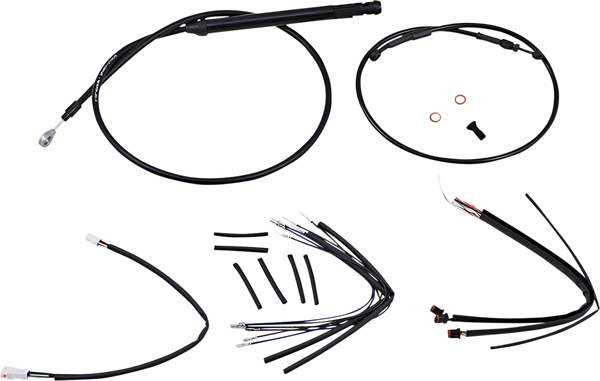 Handlebar Cable And Brake Line Kit For Burly Ape Handlebars Black, 1, nordicamoto.ro