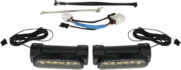 Dynamic Amber/white Engine Guard Leds Black, 1, nordicamoto.ro